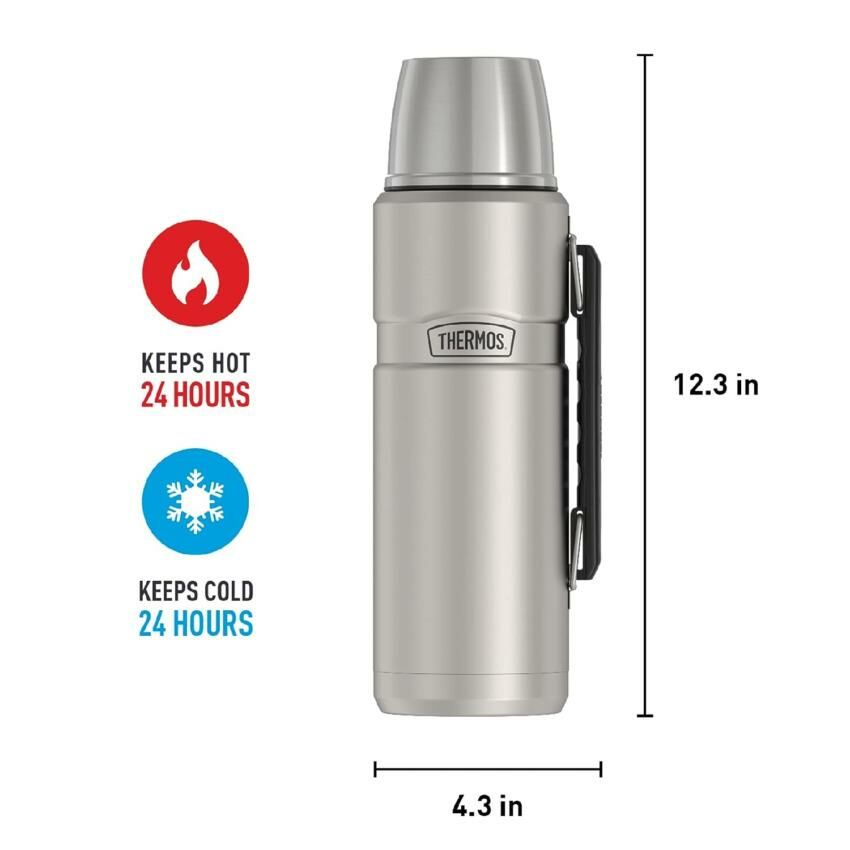 Thermos SK2010 Stainless King Large 1.2 lt.Matte Stainless Steel-163963