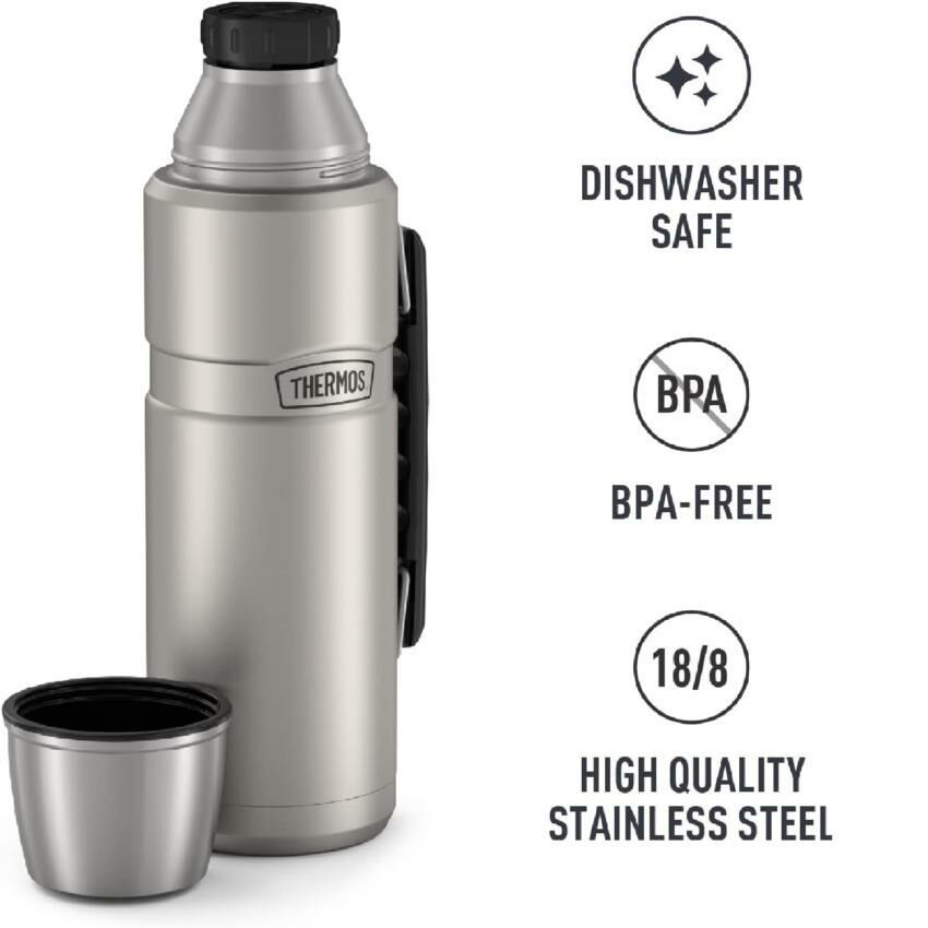 Thermos SK2010 Stainless King Large 1.2 lt.Matte Stainless Steel-163963