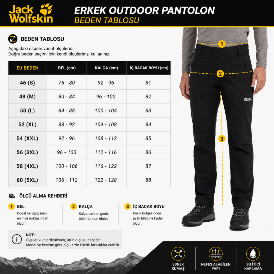 Jack Wolfskin Activate Thermic Outdoor Erkek Pantolonu-A61881