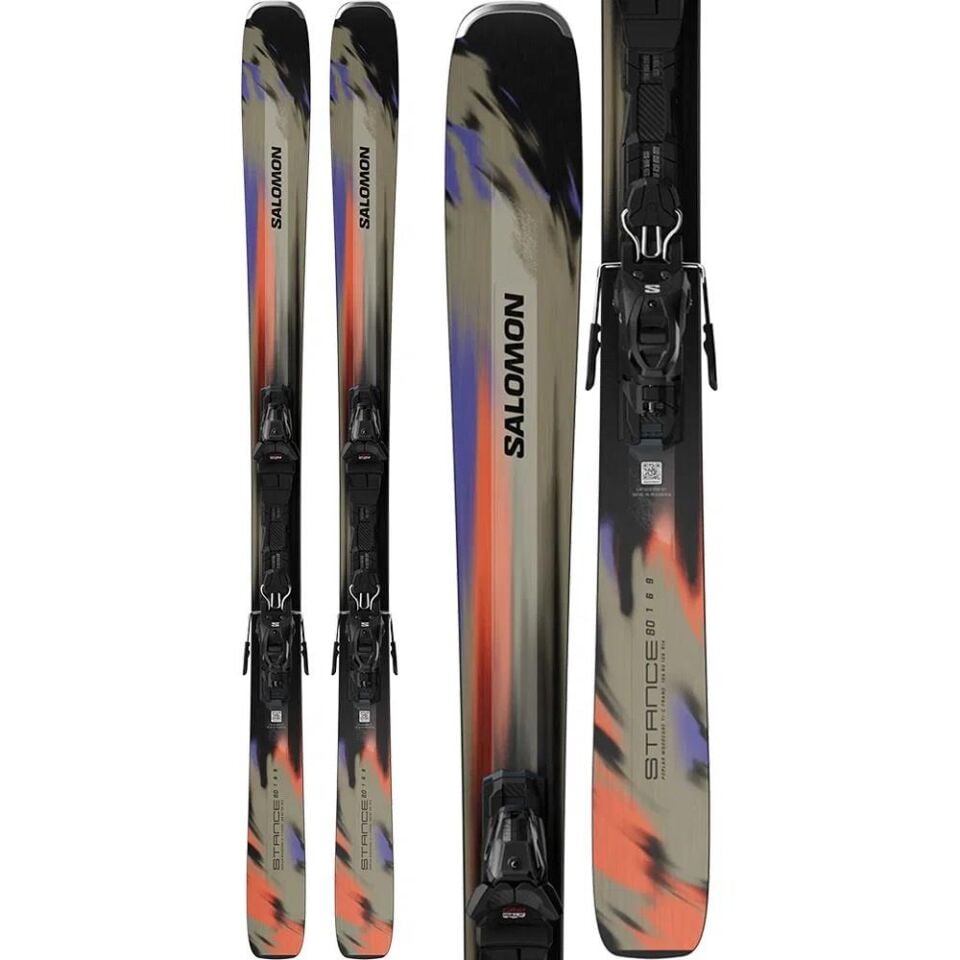 Salomon E STANCE 80 Erkek Kayak + Bağlaması-L47825300