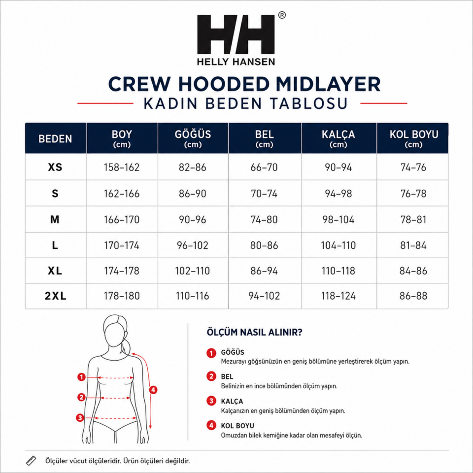 Helly Hansen Crew Hooded Midlayer Kadın Mont 2-HHA.34447