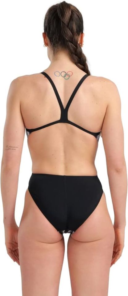 Arena Swimsuit Challenge Back Marbled Kadın Yüzücü Mayosu-005562550