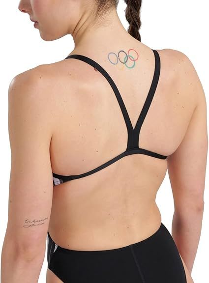 Arena Swimsuit Challenge Back Marbled Kadın Yüzücü Mayosu-005562550
