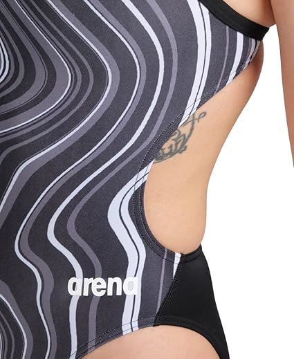 Arena Swimsuit Challenge Back Marbled Kadın Yüzücü Mayosu-005562550