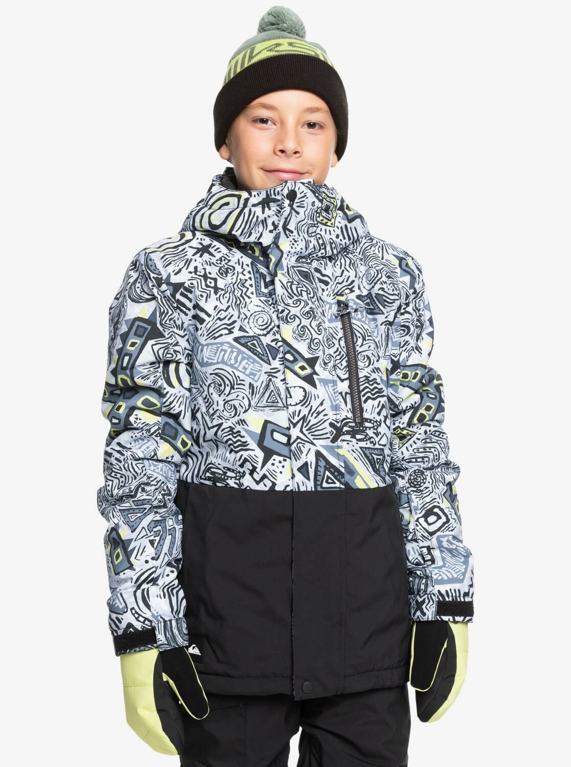 Quiksilver Mission Printed Block 4-16 Yaş Kayak/Snowboard Mont-EQBTJ03196
