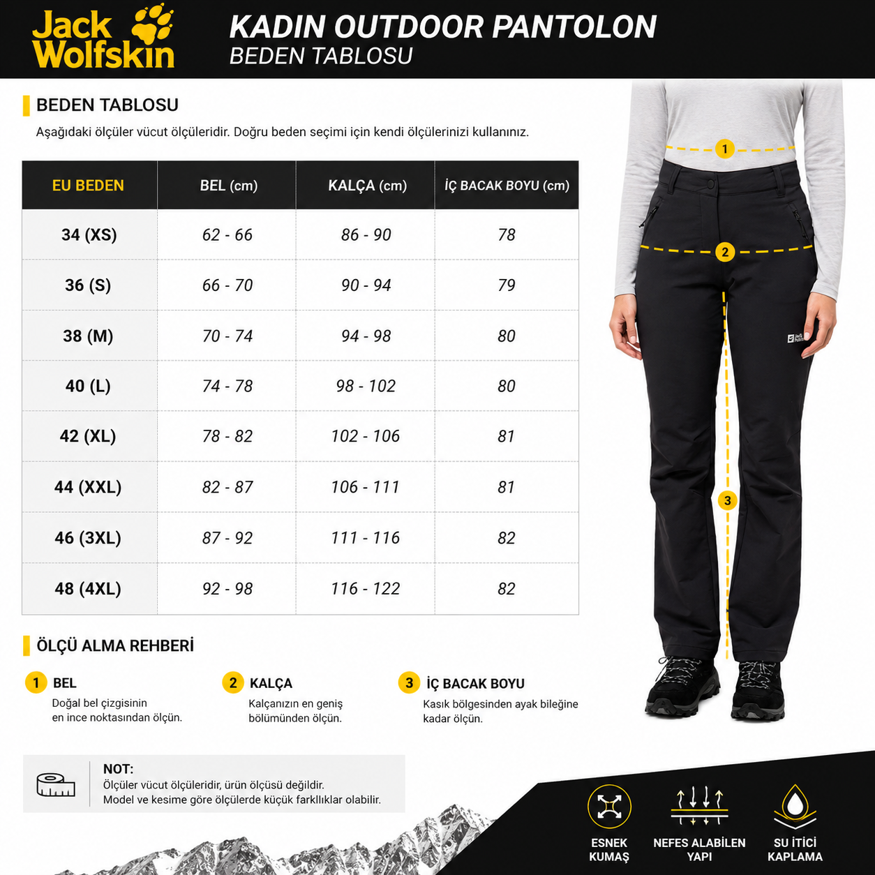 Jack Wolfskin Activate Thermic Outdoor Kadın Pantolonu-a61879