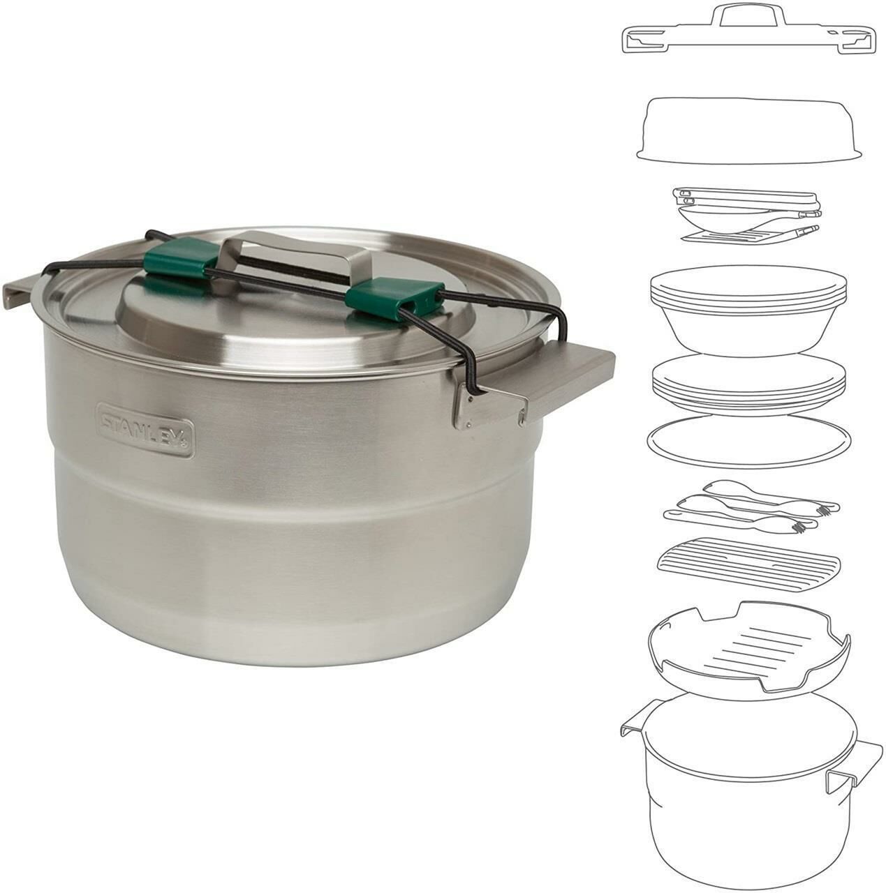 Stanley The Full Kitchen Base Camp Cook Set 3.7Qt / 3.5L Pişirme Set-10-02479-025