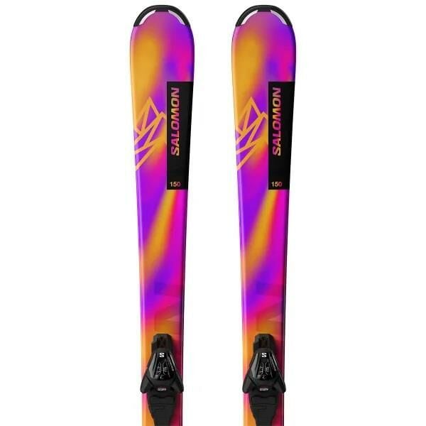 Salomon LUX JR Çocuk Kayak + Bağlaması-L47623300