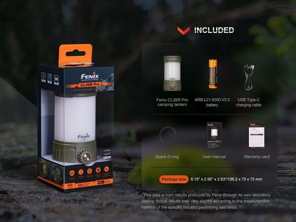 Fenix CL26R Pro 650 Lümen Kamp Lambası-FENİXCL26RPRBLK