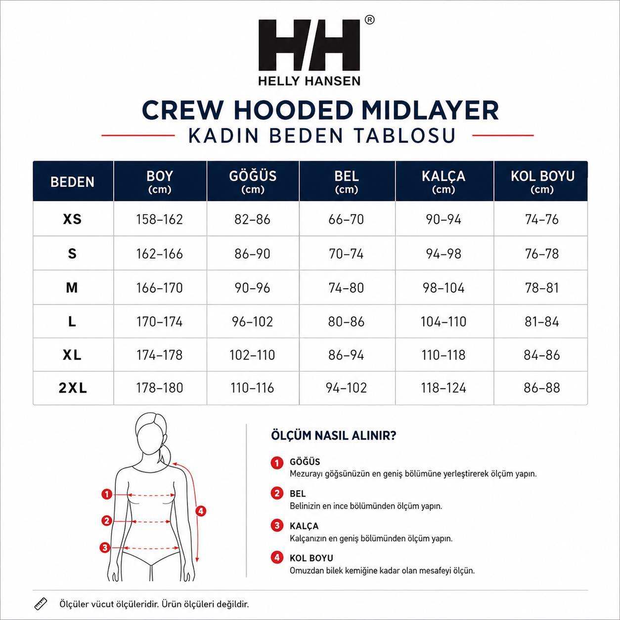 Helly Hansen Crew Hooded Midlayer Kadın Mont 2-HHA.34447