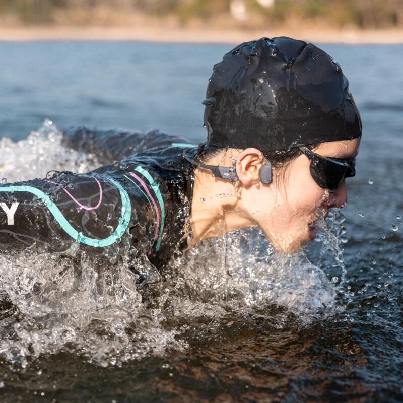 Shokz OpenSwim Pro Kemik İletimli MP3 Yüzücü Kulaklığı Gri-SH-S71021