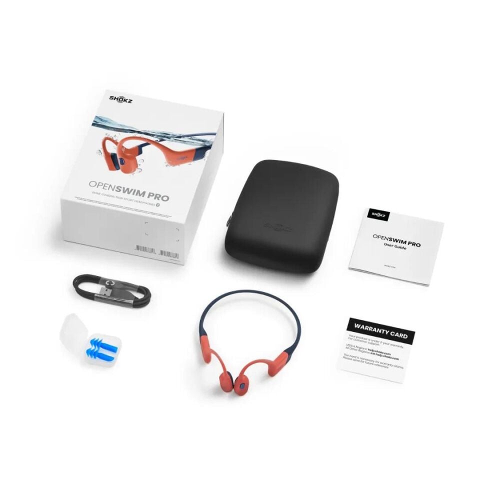 Shokz OpenSwim Pro Kemik İletimli MP3 Yüzücü Kulaklığı Kırmızı-SH-S710REE