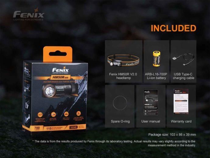 Fenix HM50R 700 Lümen Kafa Lambası-FENİXHM50R
