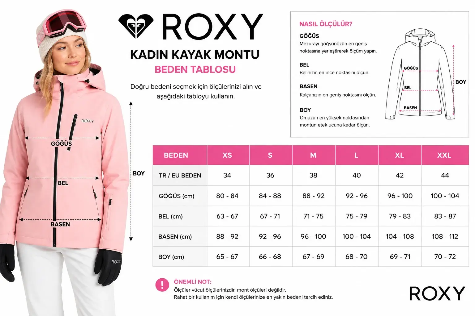Roxy Shelter Kadın Kayak/Snowboard Mont-ERJTJ03488