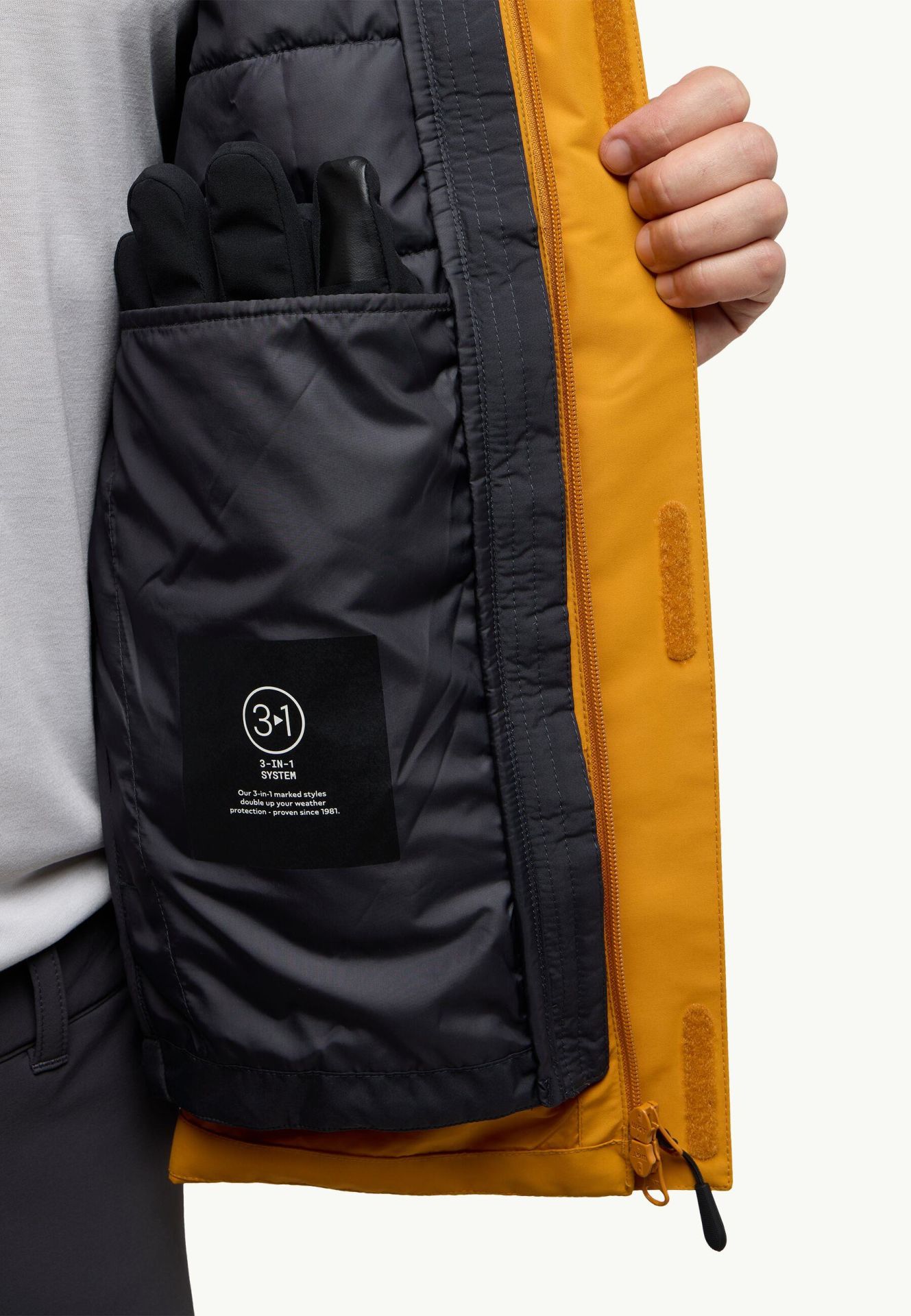 Jack Wolfskin Jasper 3IN1 Erkek Su Geçirmez Erkek Mont-A61858