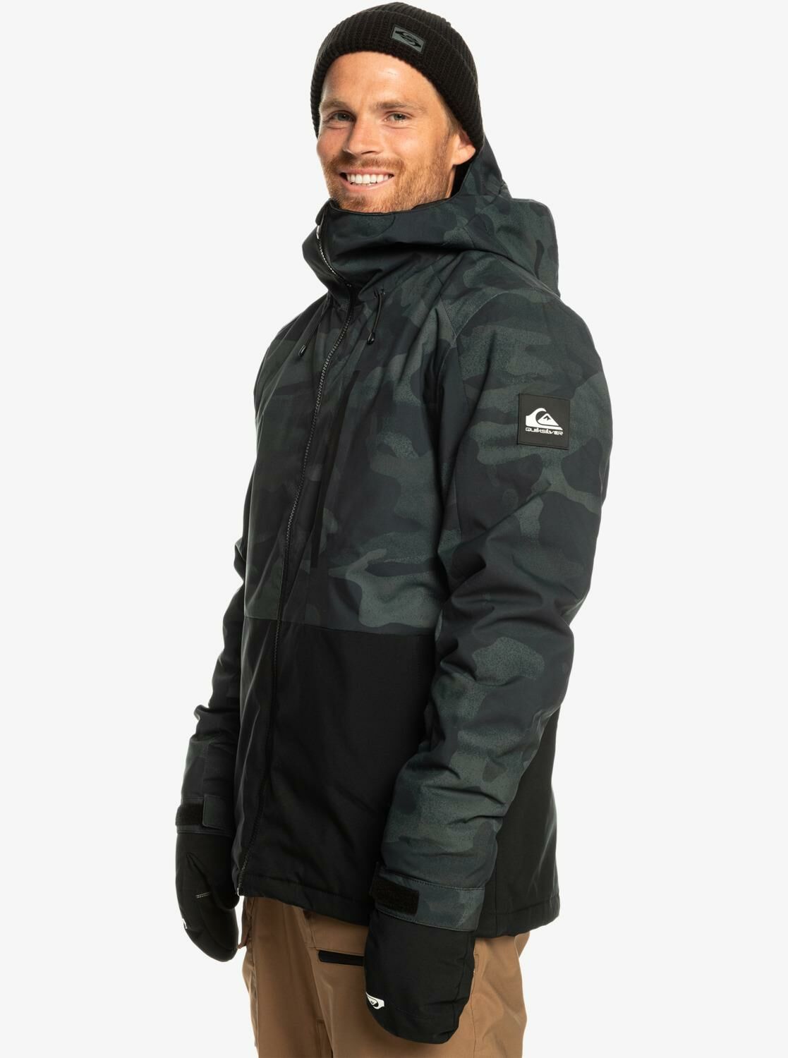 Quiksilver Mission Printed Block Erkek Kayak/Snowboard Montu-EQYTJ03403