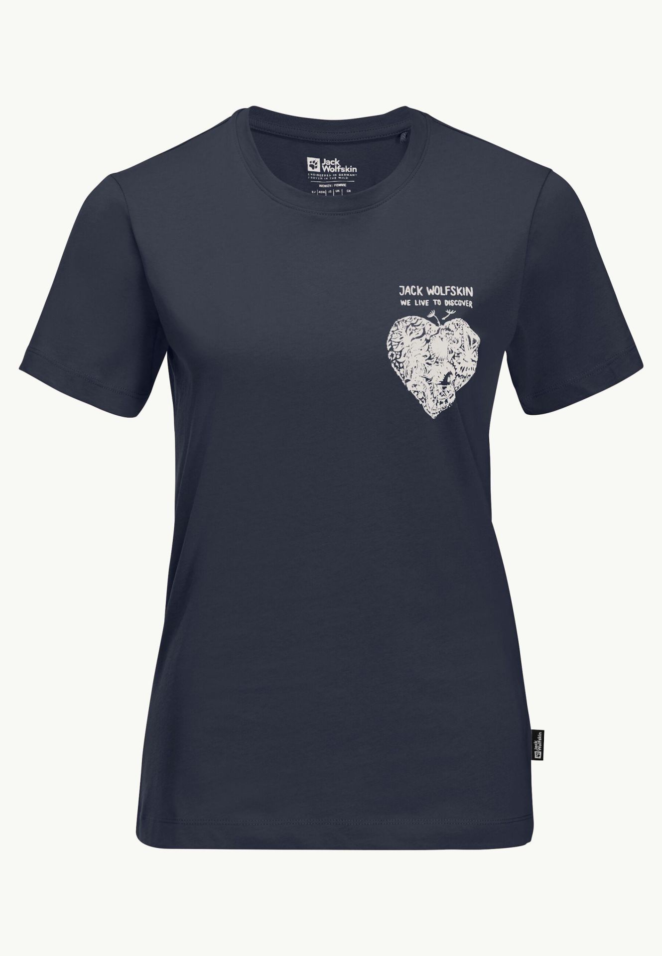 Jack Wolfskin Discover Heart Kadın T-Shirt-1809701