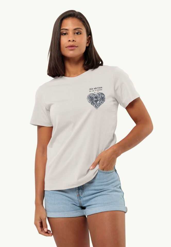 Jack Wolfskin Discover Heart Kadın T-Shirt-1809701