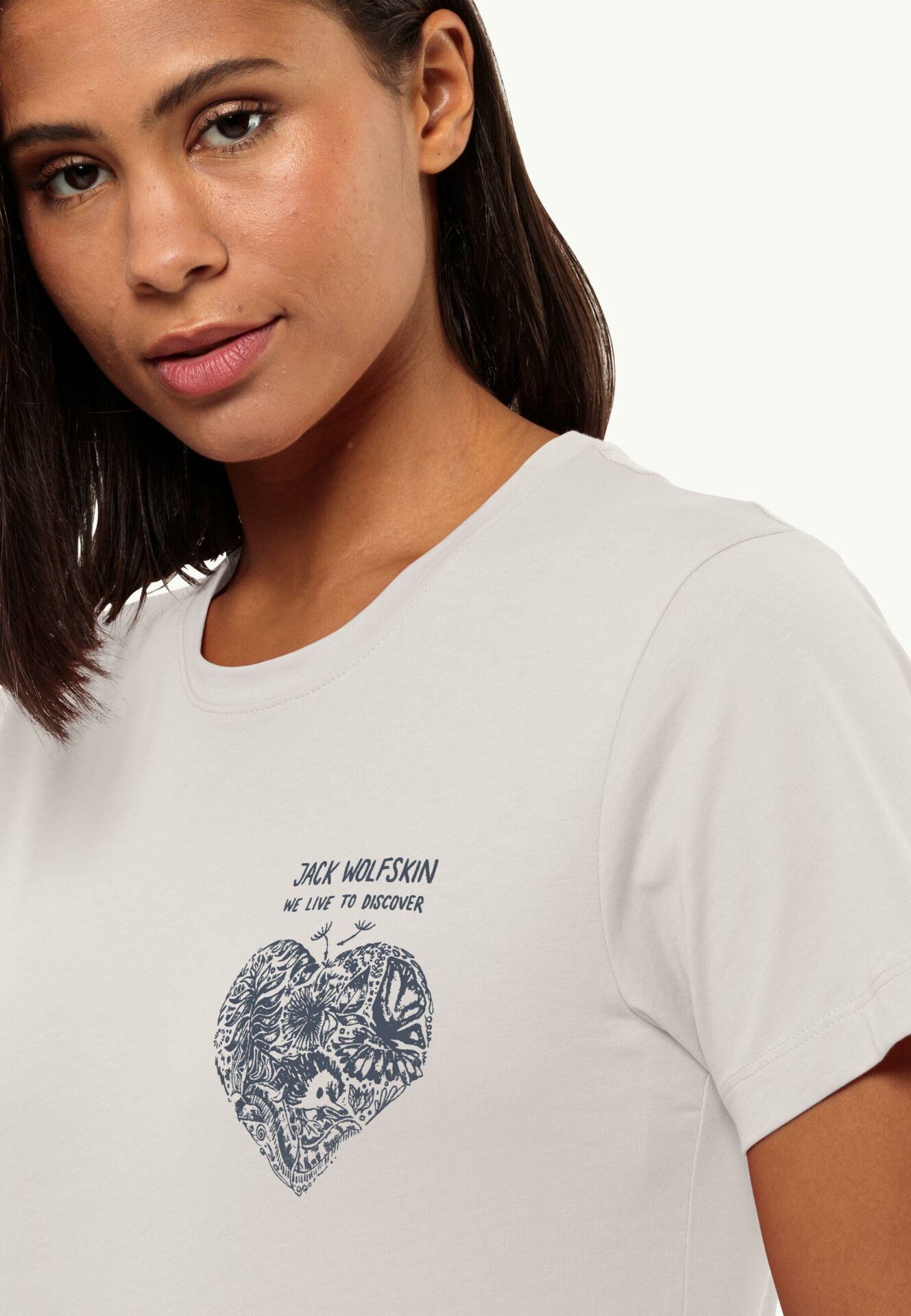 Jack Wolfskin Discover Heart Kadın T-Shirt-1809701