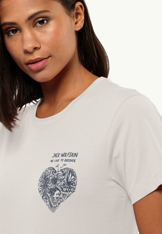 Jack Wolfskin Discover Heart Kadın T-Shirt-1809701