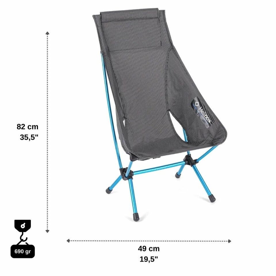 Helinox Chair Zero High Back Outdoor Kamp Sandalyesi BLACK