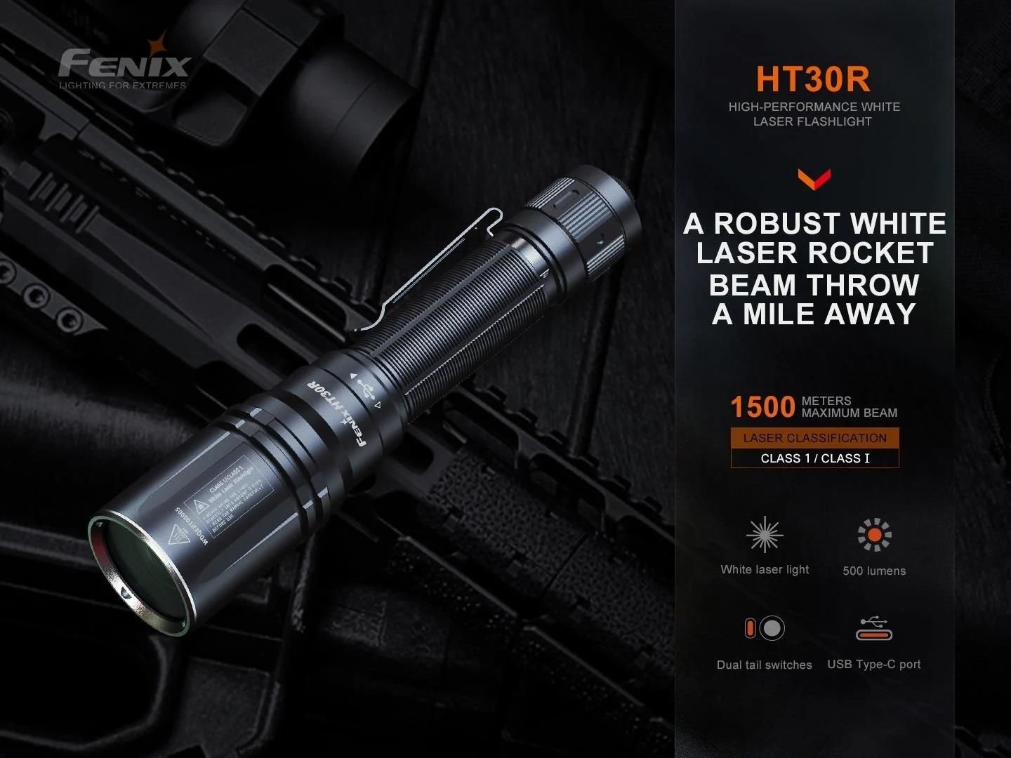 Fenix HT30R Beyaz Lazer El Feneri 500 Lümen-FENİXHT30R
