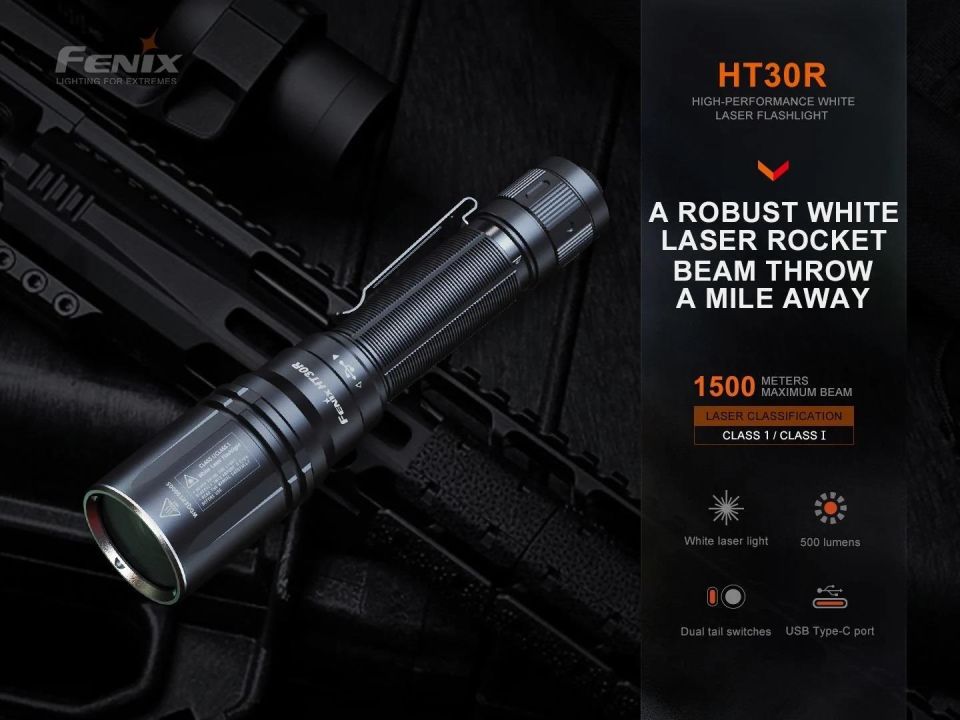 Fenix HT30R Beyaz Lazer El Feneri 500 Lümen-FENİXHT30R