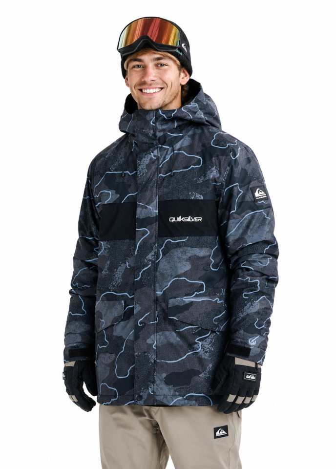 Quiksilver Mission Printed Block Erkek Kayak/Snowboard Montu-GQYTJ03000