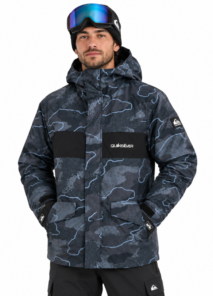 Quiksilver Mission Printed Block Erkek Kayak/Snowboard Montu-GQYTJ03000